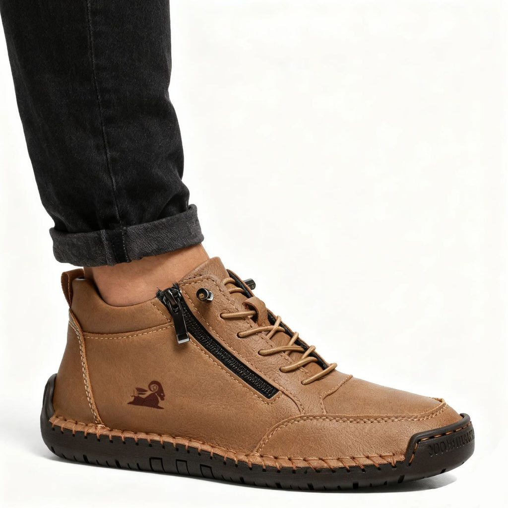 Plaxoo| Scarpe selezionate in pelle di vitello - scarpe ortopediche | 👞 | resistenti, antiscivolo e impermeabili (supporto dell'arco plantare, sollievo dal dolore, unisex)