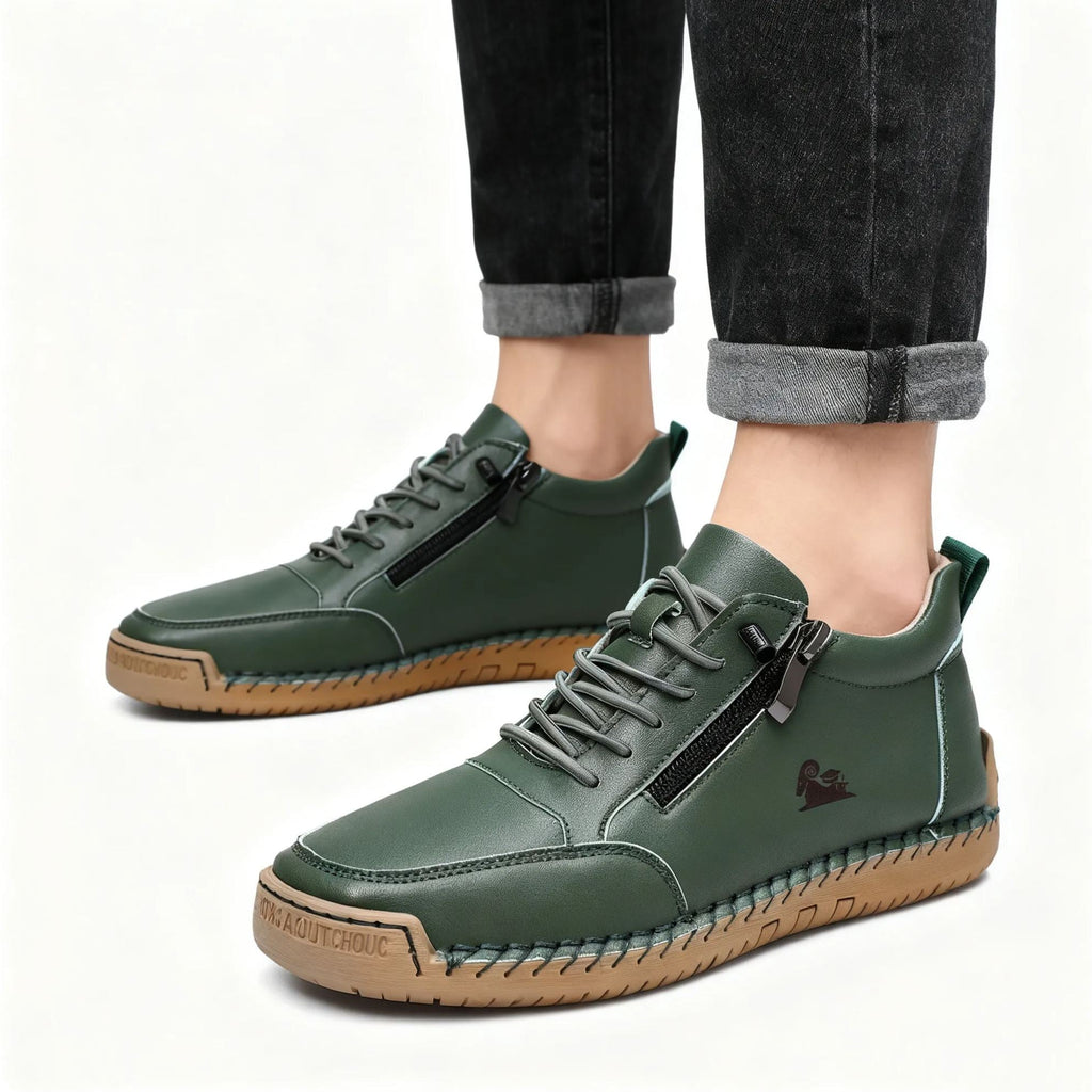 Plaxoo| Scarpe selezionate in pelle di vitello - scarpe ortopediche | 👞 | resistenti, antiscivolo e impermeabili (supporto dell'arco plantare, sollievo dal dolore, unisex)