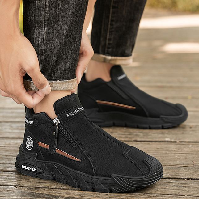 (⏰50% sleva po omezenou dobu) Pánská semišová ortopedická obuv, 👞 Ručně šitá, pohodlná a protiskluzová ✅ Podpora klenby - pohodlná chůze