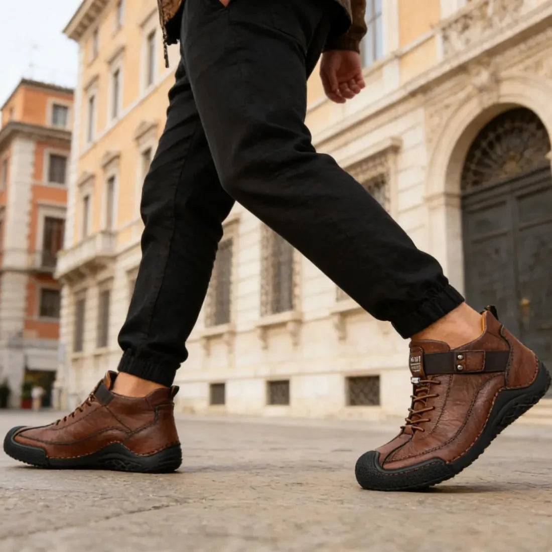 ROOREN® 👞 Ručně šité kožené boty | Ergonomické ortopedické boty - Vyrobeno z australské hovězí kůže pro úlevu od bolesti nohou!