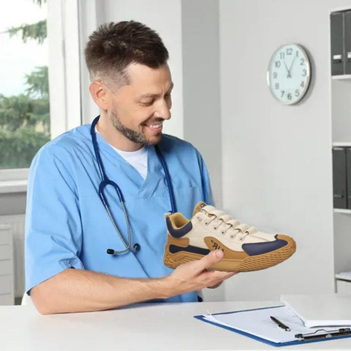 【🔥Dnes za poloviční cenu - nenechte si to ujít】 Ergonomicky navržená ortopedická obuv - design podpory klenby 👞Snadno se zbavte bolesti nohou