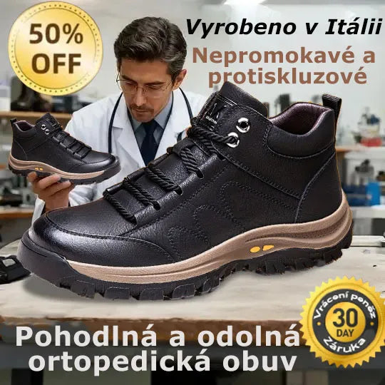 【⏰Dnes sleva 50 % - Končí brzy🔥】Protiskluzová a hřejivá turistická obuv ROOREN® - Vyrobena z italské hovězí kůže, s konstrukcí na podporu klenby, pohodlná a odolná, zmírňuje nepohodlí nohou!