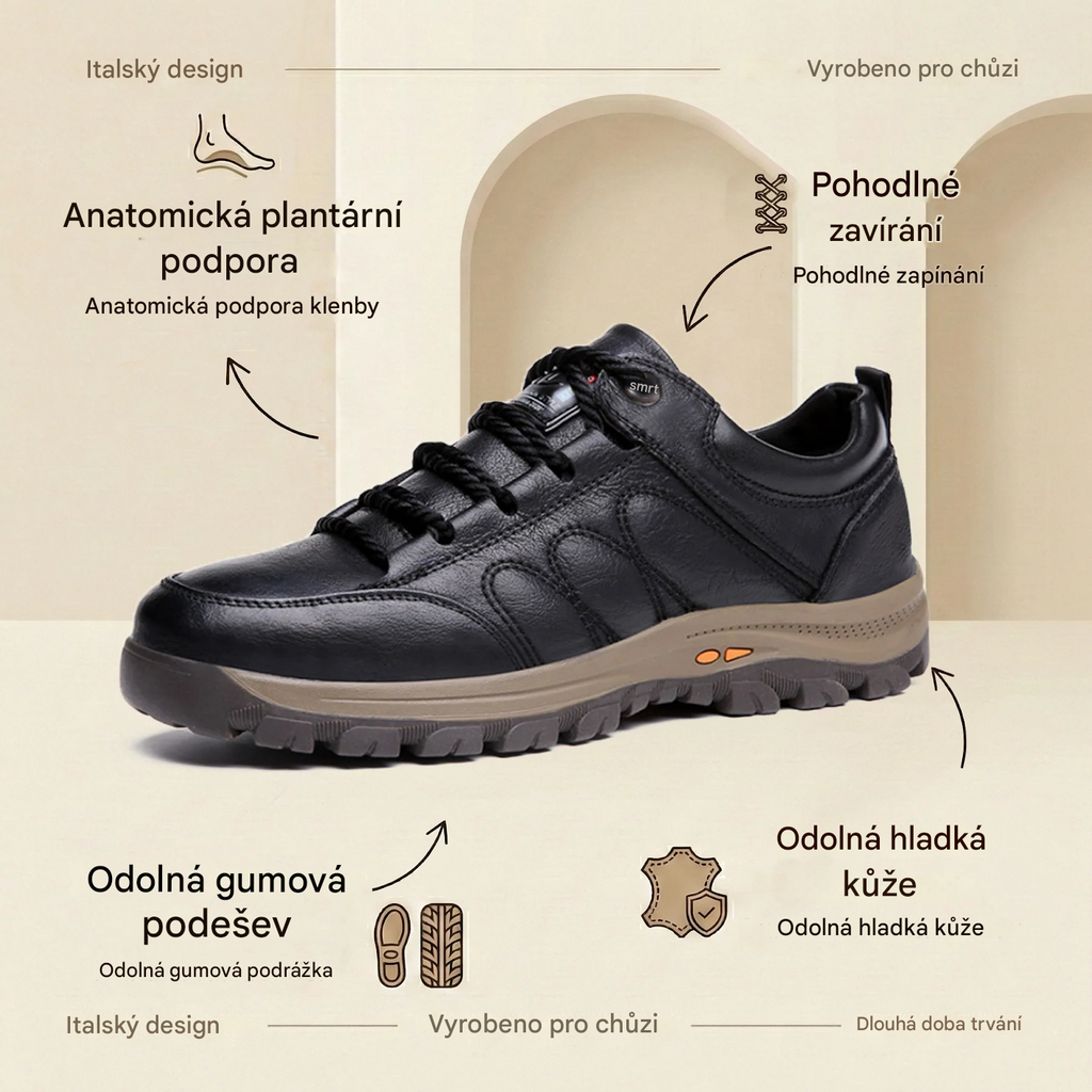 Ortopedická obuv ROOREN® | Vyrobena z pravé kůže, měkká a pohodlná pro okamžité pohodlí.