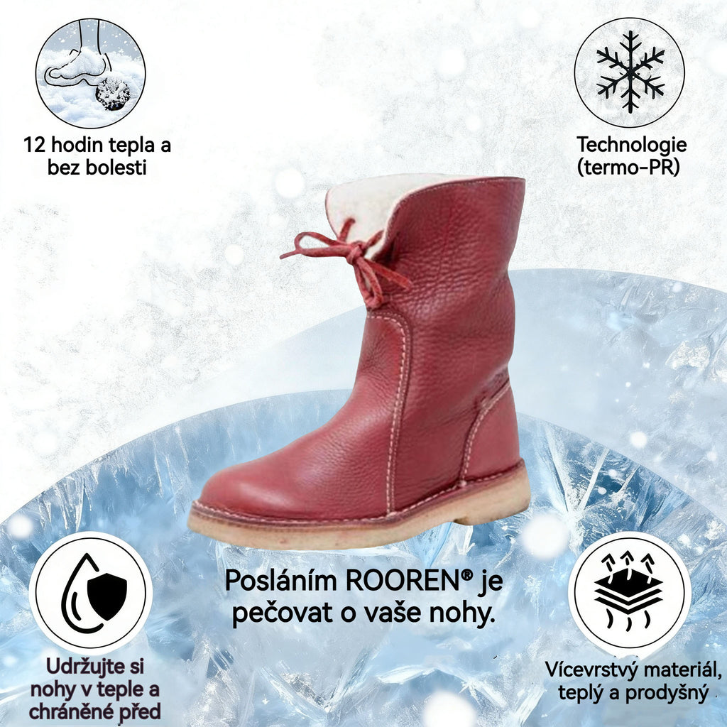 🔥Pouze dnes: Sleva 70 %! ⏰ - Protiskluzové teplé zimní boty ROOREN®, 👍 Ortopedická obuv navržená speciálně pro české ženy, účinně ulevující od bolesti nohou, zad a kolen!