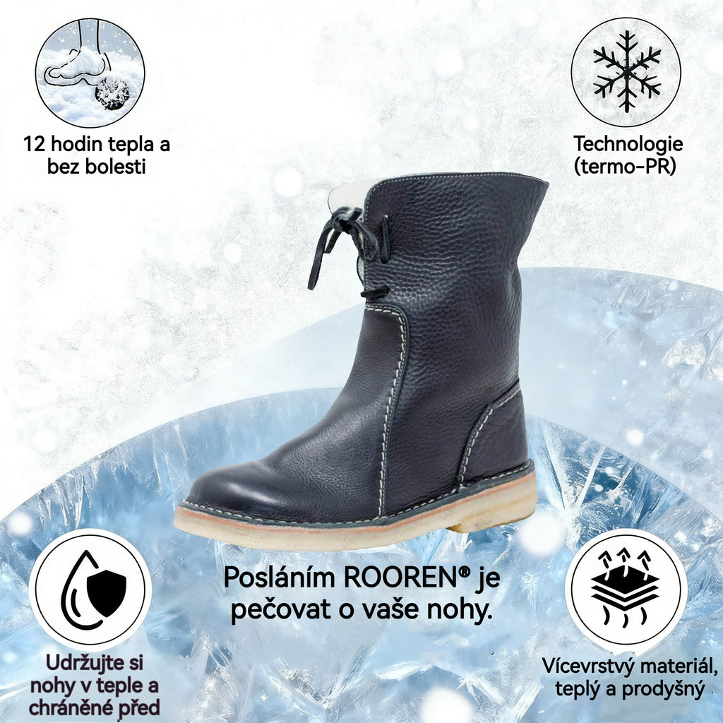 🔥Pouze dnes: Sleva 70 %! ⏰ - Protiskluzové teplé zimní boty ROOREN®, 👍 Ortopedická obuv navržená speciálně pro české ženy, účinně ulevující od bolesti nohou, zad a kolen!