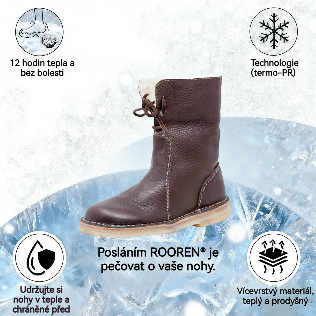 🔥Pouze dnes: Sleva 70 %! ⏰ - Protiskluzové teplé zimní boty ROOREN®, 👍 Ortopedická obuv navržená speciálně pro české ženy, účinně ulevující od bolesti nohou, zad a kolen!