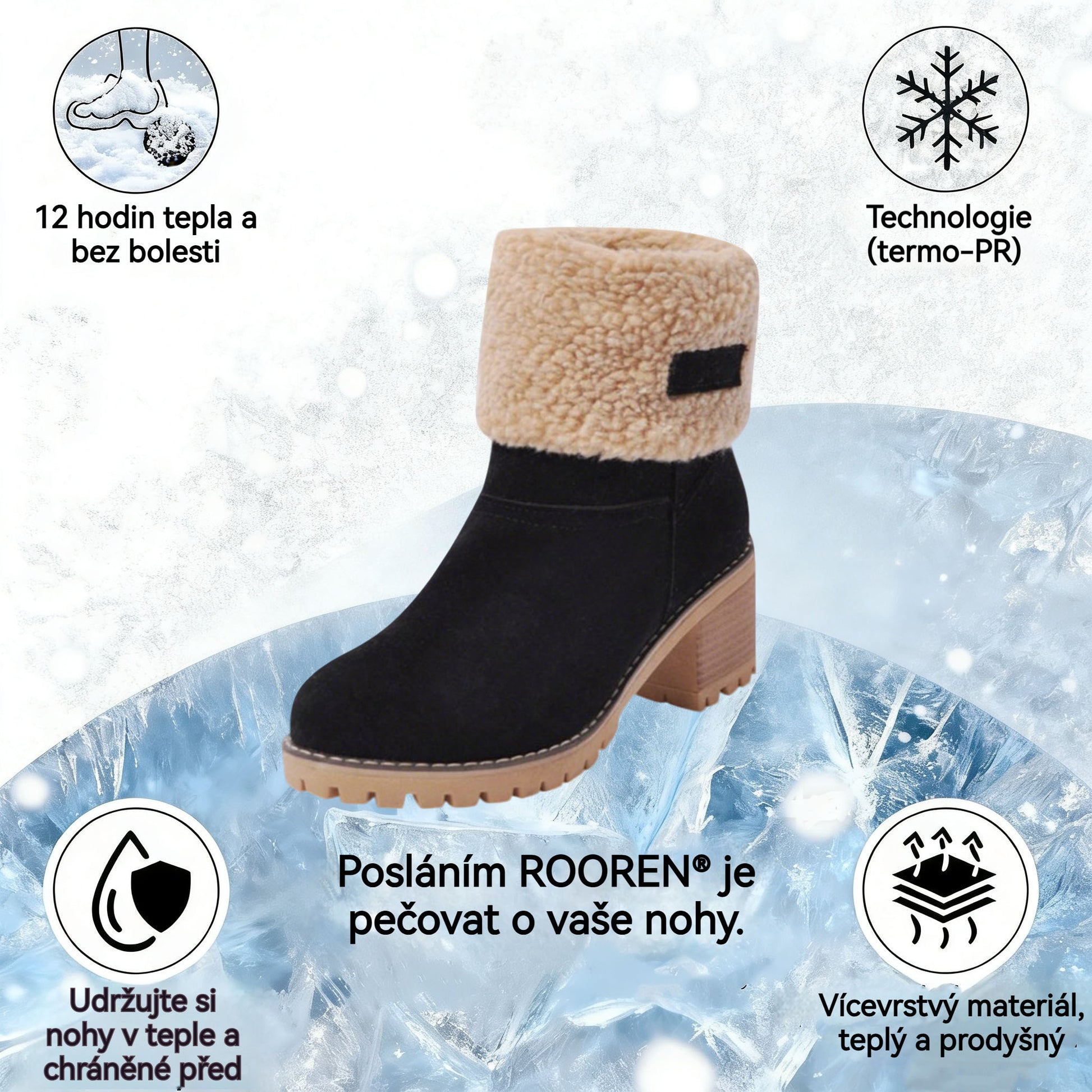 🔥Časově omezená nabídka, dnes sleva 70 %! ⏰ - ROOREN® protiskluzové, teplé boty, vědecky navržená ortopedická obuv, která účinně ulevuje od bolesti nohou, zad a kolen!