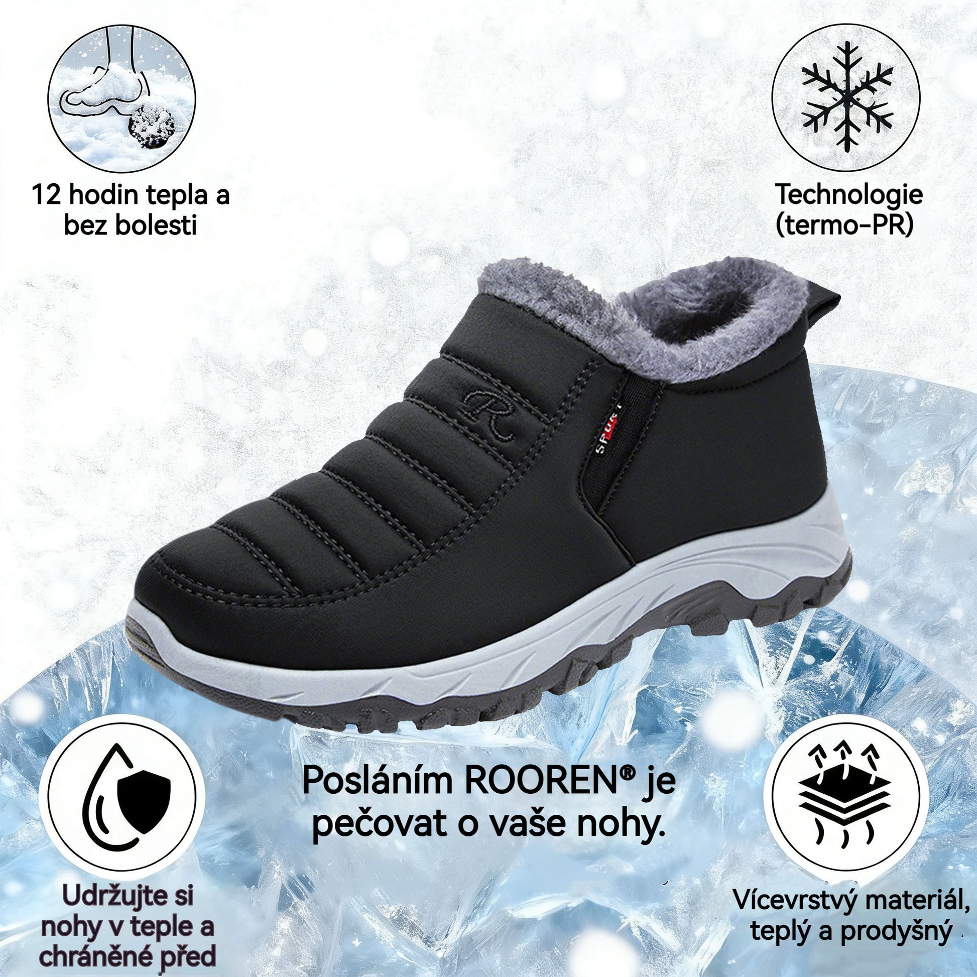 🎄Vánoční speciál: Sleva 70 %! ⏰ - Protiskluzové a hřejivé boty ROOREN®, 👍Ortopedická obuv navržená speciálně pro obyvatele České republiky!