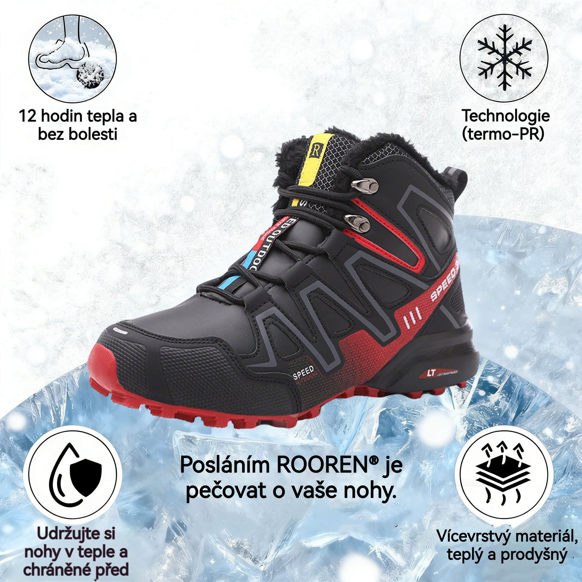 🔥Časově omezená nabídka, dnes sleva 50 %! ⏰ - Protiskluzové, teplé turistické boty ROOREN®, vědecky navržené ortopedické boty, které účinně ulevují od bolesti nohou, zad a kolen!
