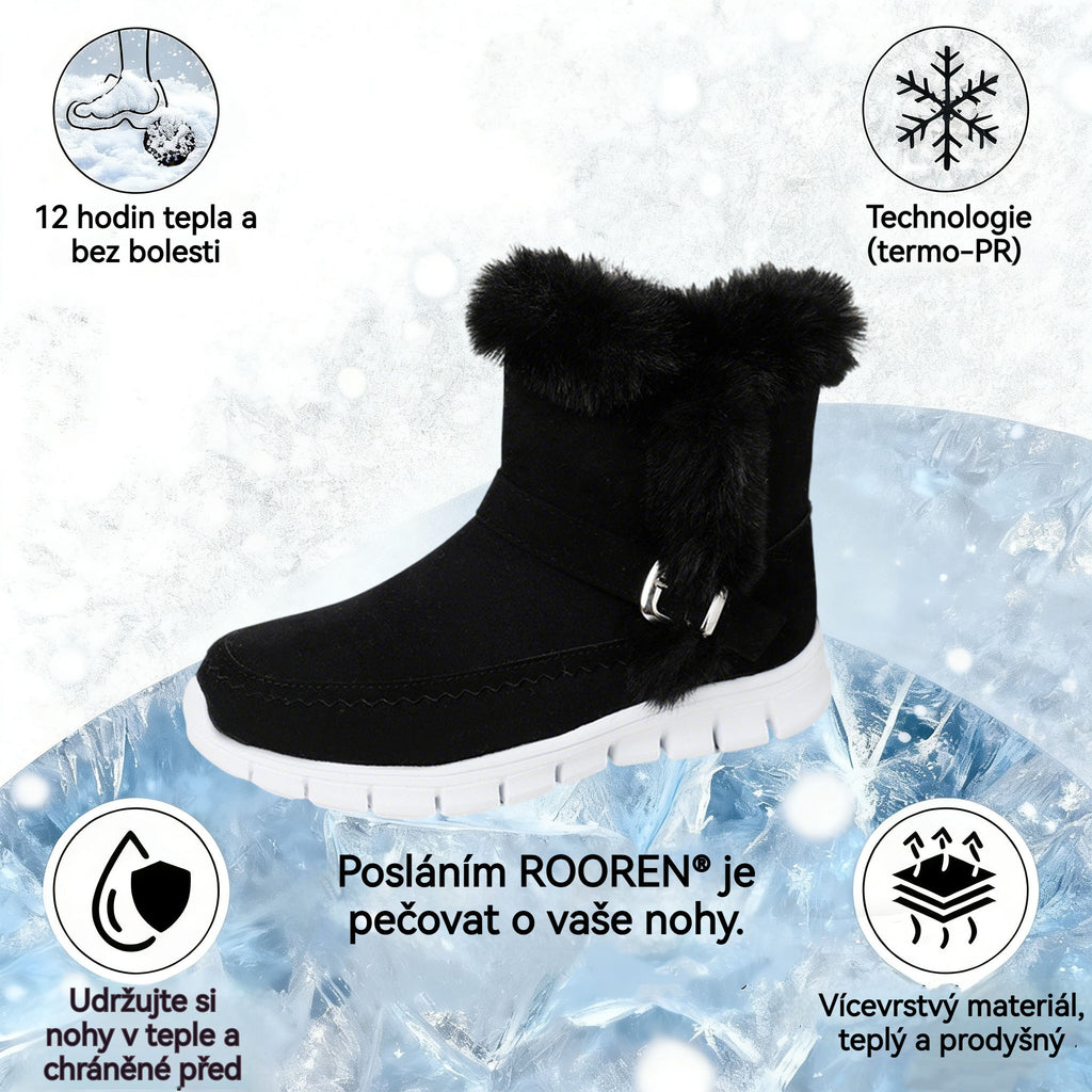 Dámské sněhule ROOREN® - Ergonomické zimní ortopedické boty s vlněnou podšívkou pro teplo a protiskluzovost. Ergonomický design účinně zmírňuje bolest nohou.