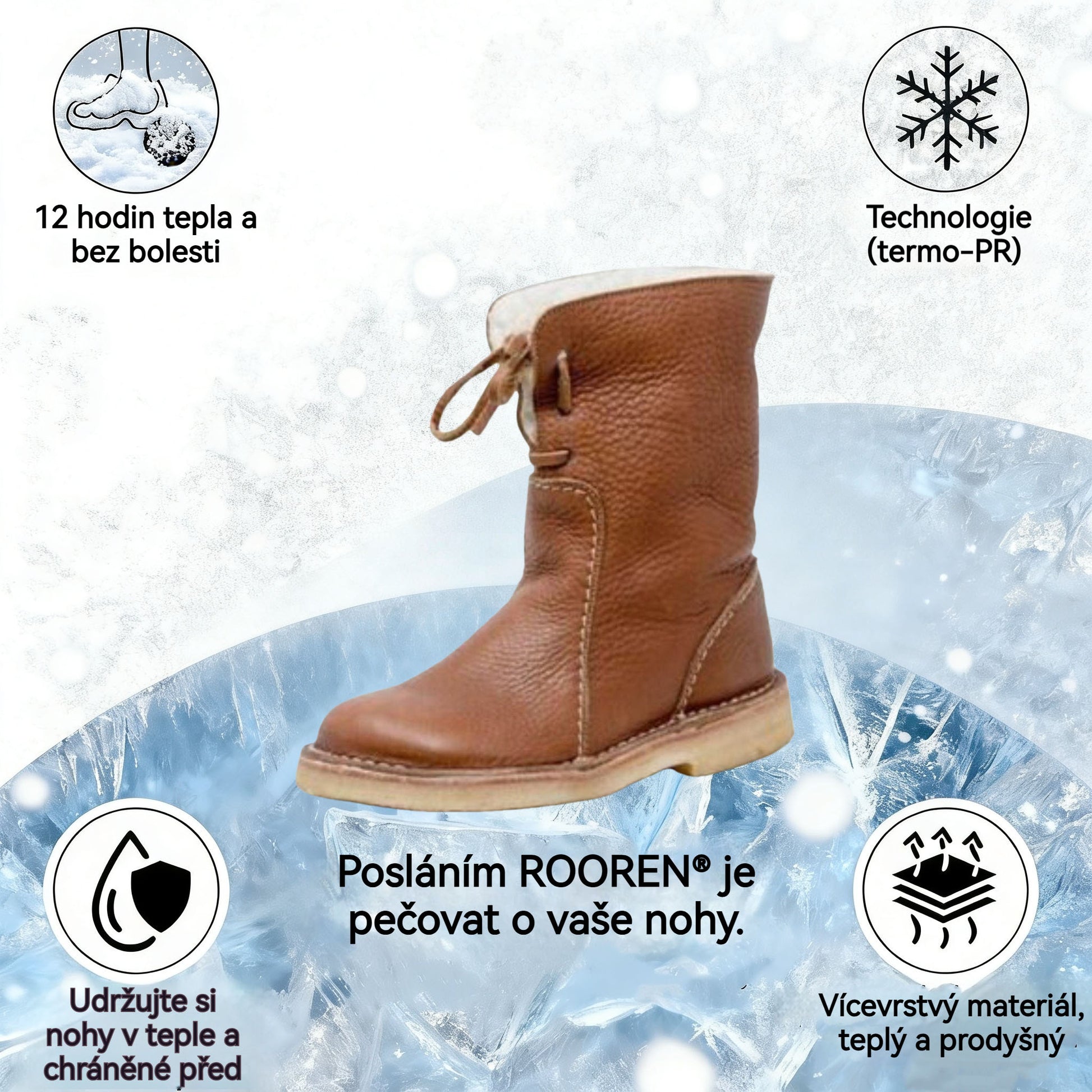 🔥Pouze dnes: 50% sleva! ⏰ - ROOREN® Protiskluzové teplé zimní boty, 👍 Ortopedická obuv navržená speciálně pro české ženy, účinně ulevující od bolesti nohou, zad a kolen!