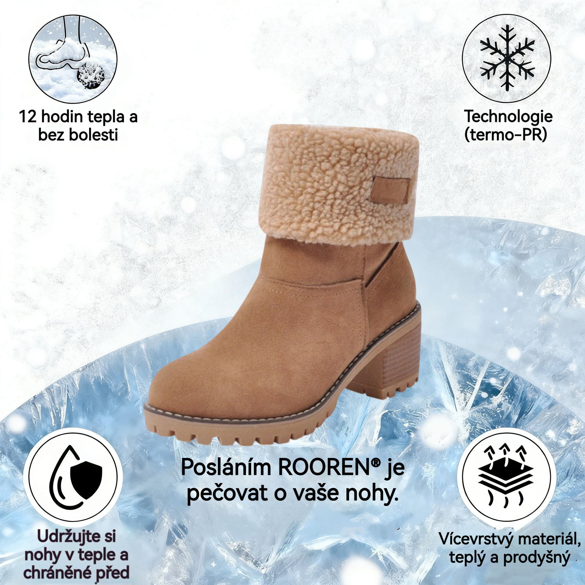 🔥Časově omezená nabídka, dnes sleva 70 %! ⏰ - ROOREN® protiskluzové, teplé boty, vědecky navržená ortopedická obuv, která účinně ulevuje od bolesti nohou, zad a kolen!