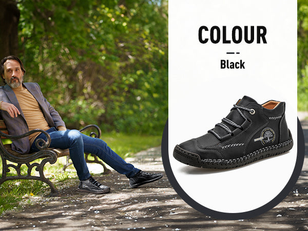 Pánské volnočasové boty ROOREN® - Vyrobeny z prvotřídní telecí kůže, s vlněnou podšívkou pro teplo, protiskluzovost, pohodlí, odolnost a ergonomický design pro účinnou úlevu od bolesti nohou.