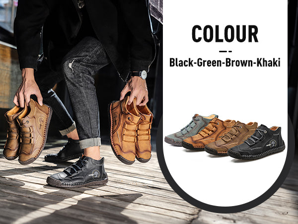 【🚨⏰Dnes sleva 69% - brzy končí🔥】Vyrobeno z prémiové telecí kůže🐂, s integrovanými podložkami pro podporu klenby, pohodlné a odolné, zcela uvolňující tlak na vaše nohy při dlouhém stání nebo chůzi!