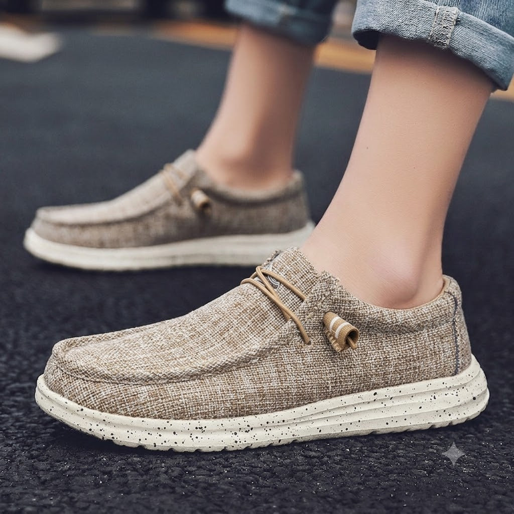 🎉 Časově omezená nabídka! 👞 Pánská letní volnočasová obuv | Ultralehká a prodyšná ✅ Nazouvací design, snadné nazouvání a zouvání 👣 Měkká, protiskluzová podrážka 🚶 S oporou klenby pro pohodlnou celodenní chůzi