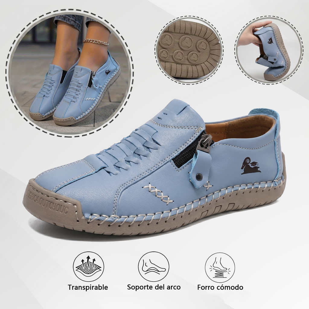 🔥 Dnešní speciální nabídka: sleva 60 %! 🎁 Dámské kožené mokasíny na zip, pohodlné ergonomické boty, nazouvací ležérní turistické boty
